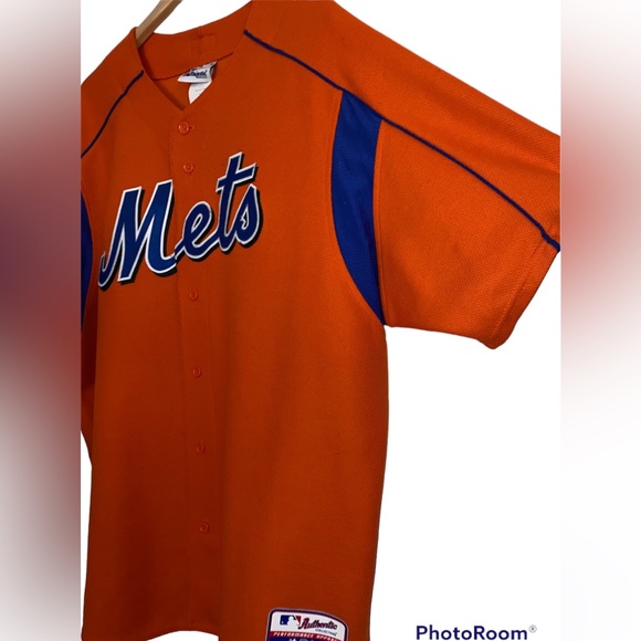 MAJESTIC MLB NEW YORK METS AUTHENTIC VINTAGE BASEBALL JERSEY | SZ 2X - Picture 3 of 10